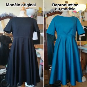 Commande pour la reproduction d'une robe dans un autre tissu